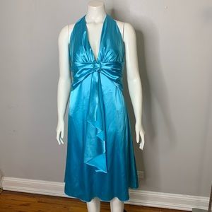 ❌SOLD❌Party dress | aqua blue | satin
